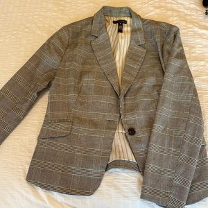Aqua Houndstooth Blazer